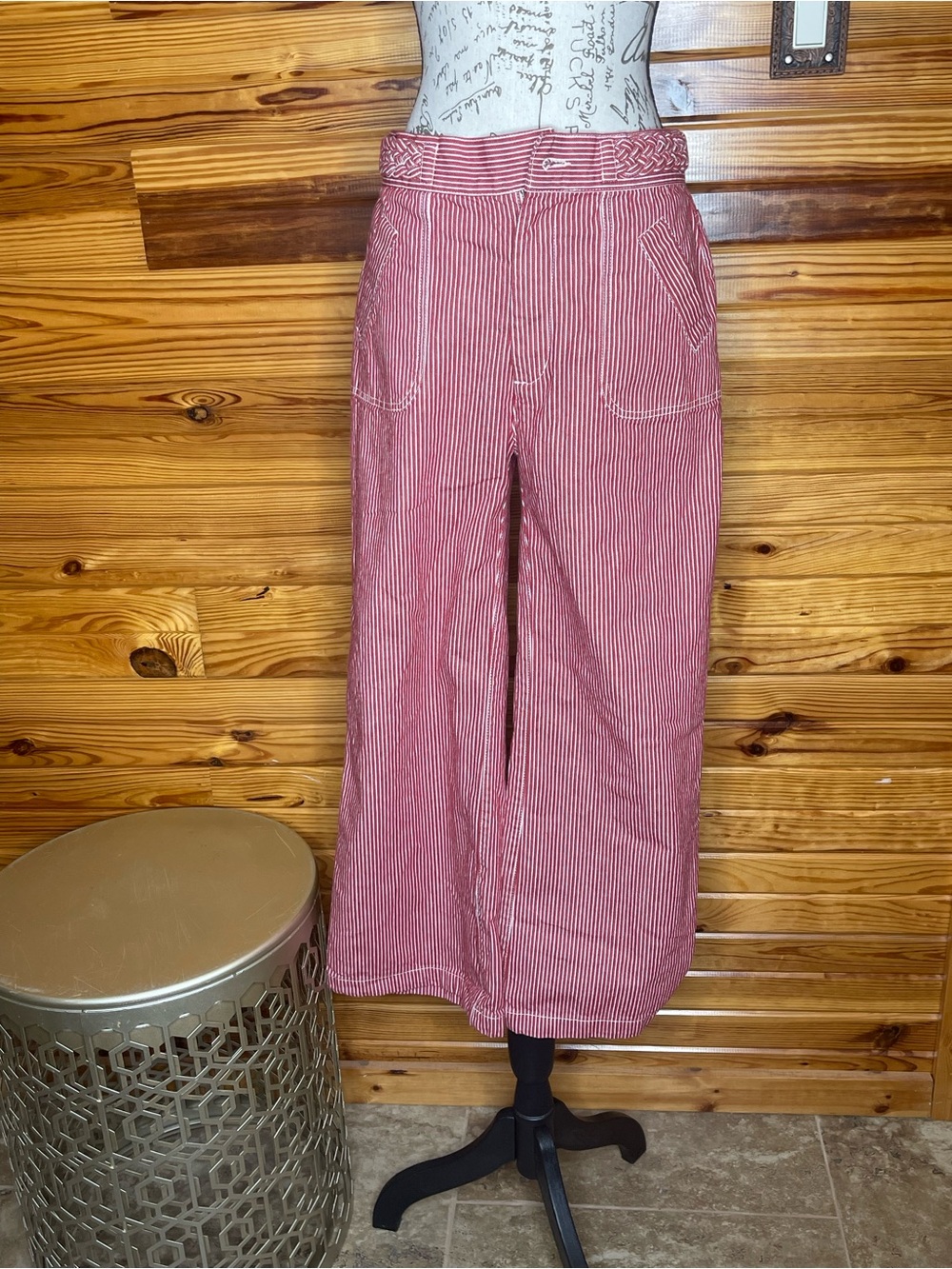 Masscob Striped Wide-Leg Pants European SZ 40 US 10